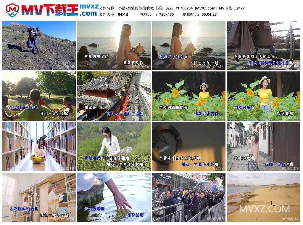 小潘-亲爱的嫁给我吧_国语_流行_YF700234